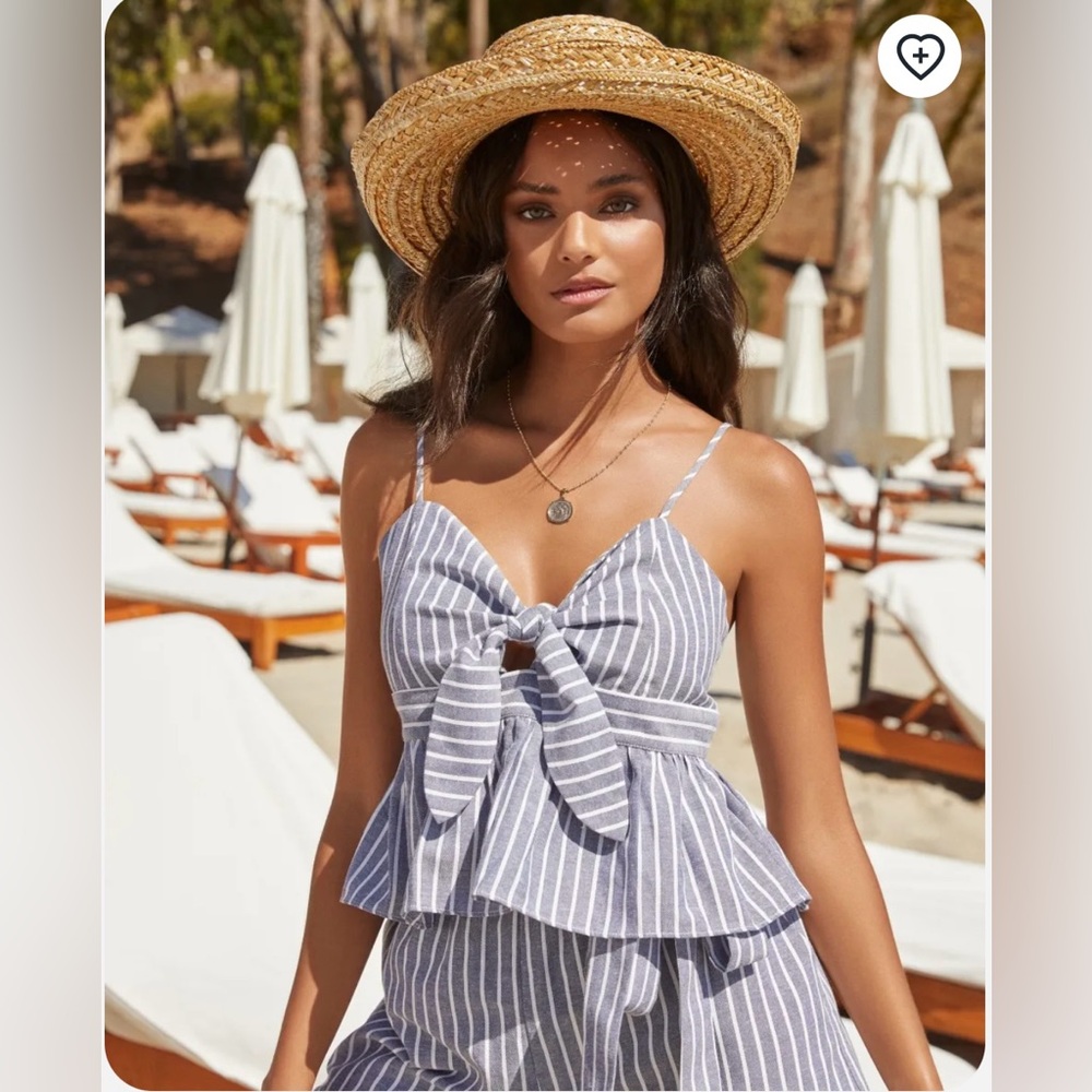 VICI Lucas Cotton Blend Striped Babydoll Tank